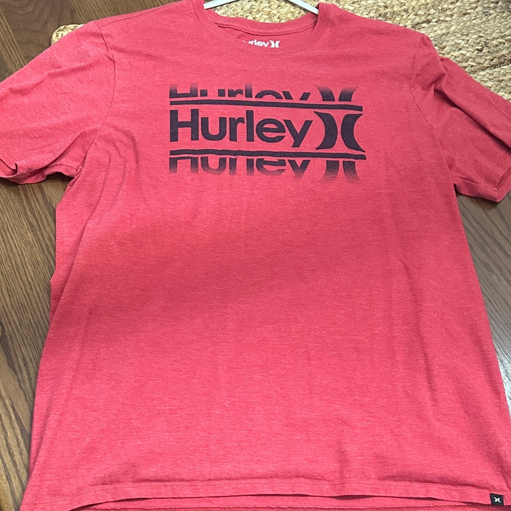 Hurley Men's Red Logo Tee